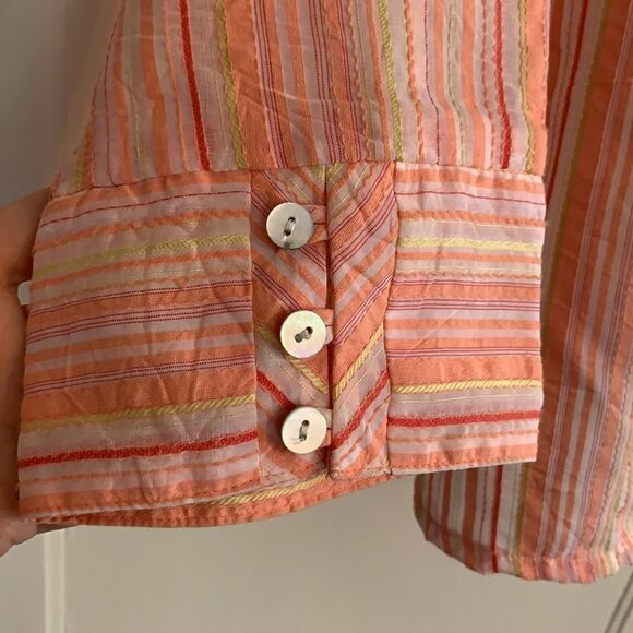 J. H. Collectibles orange striped shirt - Picture 6 of 11